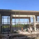 Construction of the framework of the gateway building